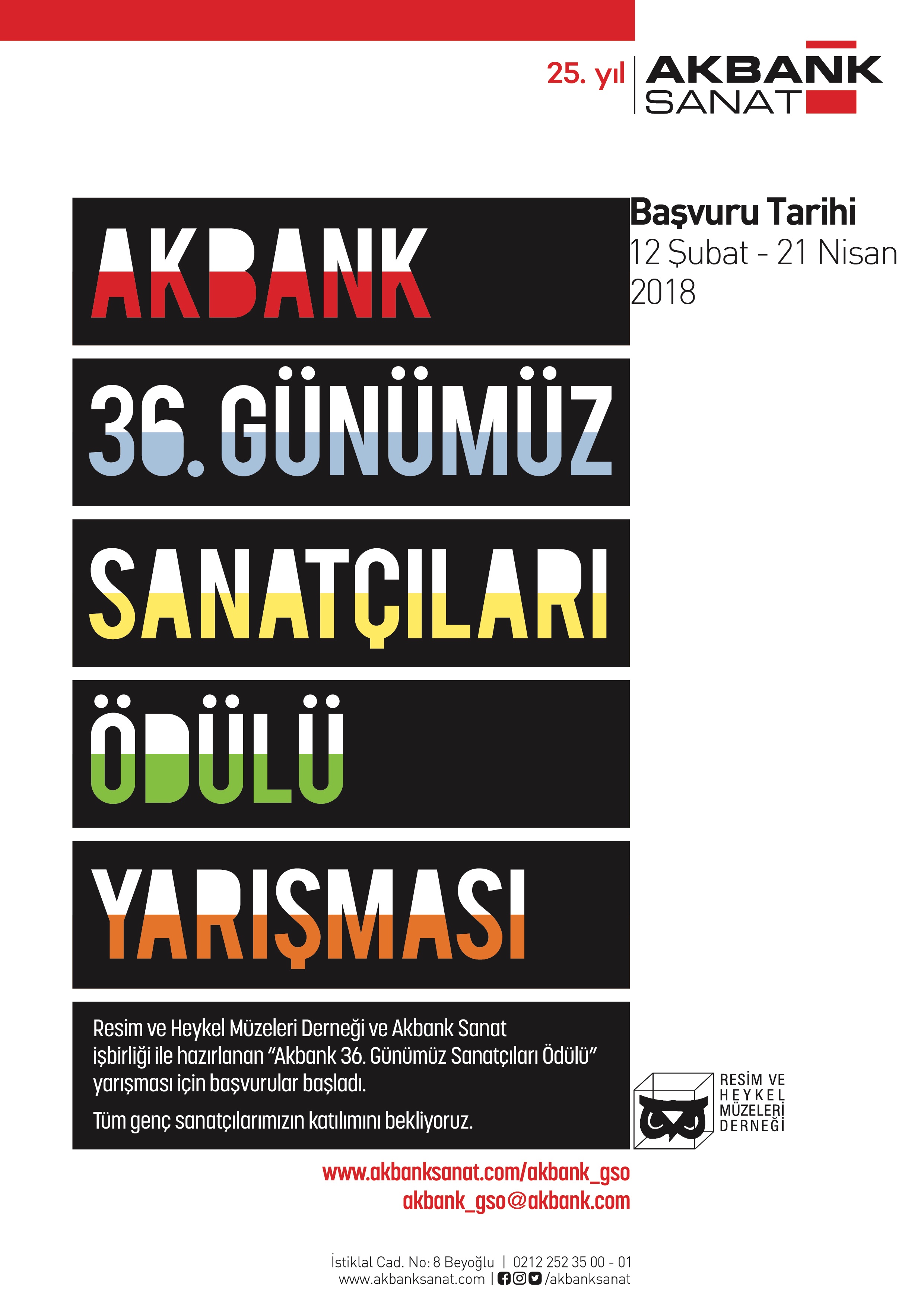 “AKBANK 36. GÜNÜMÜZ SANATÇILARI ÖDÜLÜ” YARIŞMASI BAŞVURULARI BAŞLADI