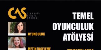 SON “TEMEL OYUNCULUK ATÖLYESİ” BAŞLIYOR.