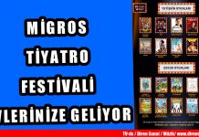 MİGROS’LA TİYATRO FESTİVALİ EVLERE GELİYOR Müşterilerinin hayatının her alanına değer katan Migros, sanata destek olmak amacıyla yeni bir projeyi hayata geçiriyor. Migros, 25 Ocak-14 Mart tarihleri arasında gerçekleştirilecek Migros Tiyatro Festivali ile ailece tiyatro izlemenin keyfini evlere getiriyor. Çocuklara ve yetişkinlere yönelik toplam 40 oyunun sahneleneceği Tiyatro Festivali, MigrosTV üzerinden izlenebiliyor.